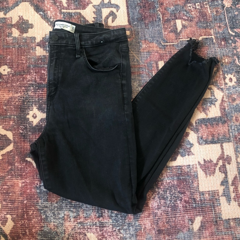 Abercrombie & Fitch Curve Love High Rise Super Skinny Ankle Jeans Size 30/10